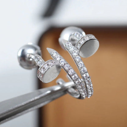 [OAKJURI Jewelry] JUSTE FULL DIAMOND SMALL EARRINGS