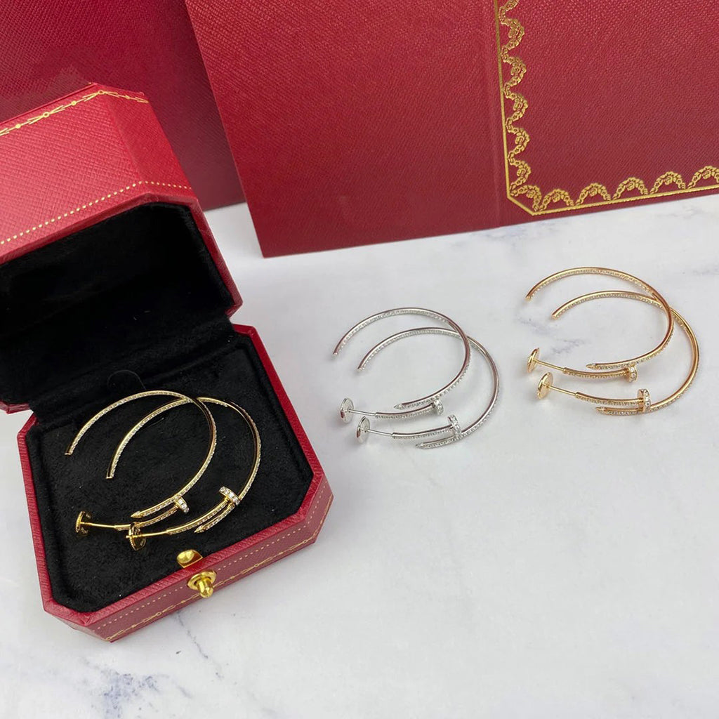 [OAKJURI Jewelry] JUSTE FULL DIAMOND LARGE EARRINGS