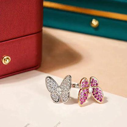 [OAKJURI Jewelry]TWIN BUTTERFLY DIAMOND RING