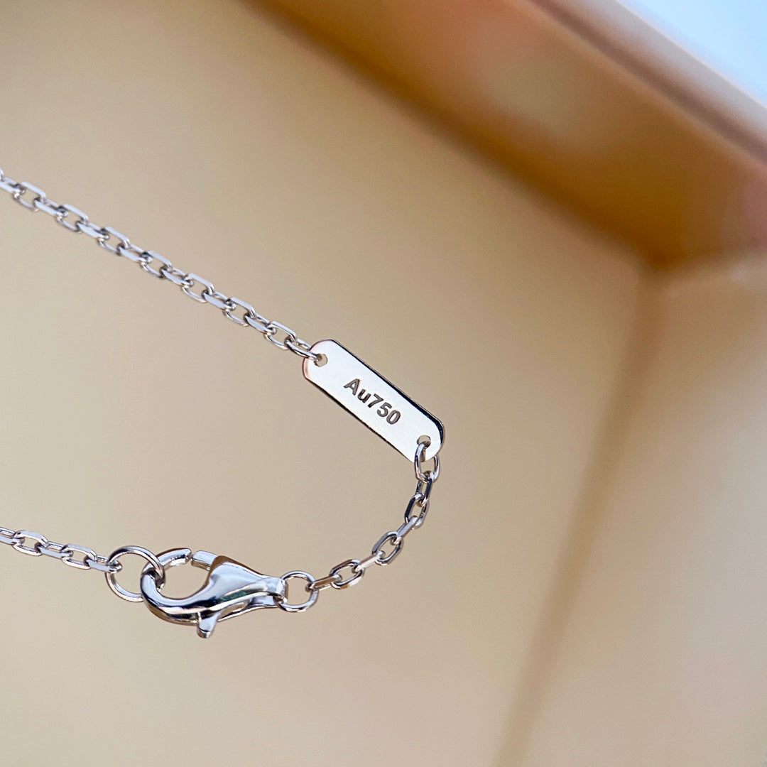 [OAKJURI Jewelry]CLOVER DIAMOND NECKLACE SILVER