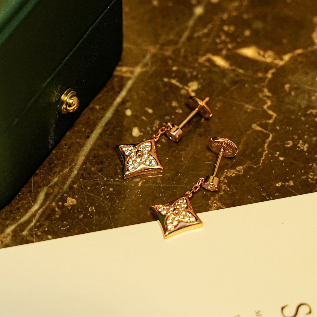 [OAKJURI Jewelry]STAR DIAMONDS EARRINGS GOLD