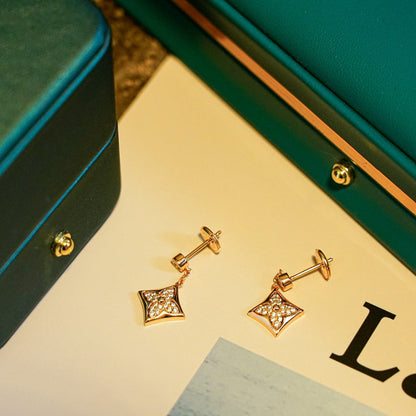 [OAKJURI Jewelry]STAR DIAMONDS EARRINGS GOLD