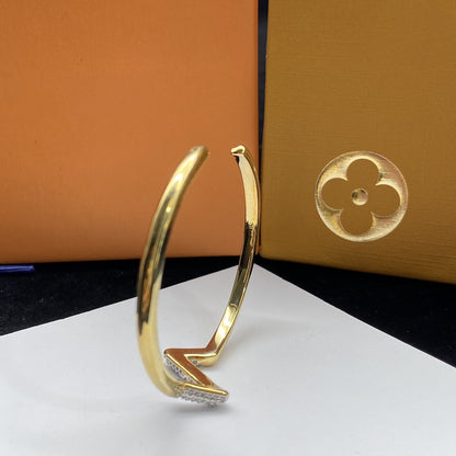 [OAKJURI Jewelry]VOLTE UPSITE DOWN DIAMOND GOLD OPEN BRACELET