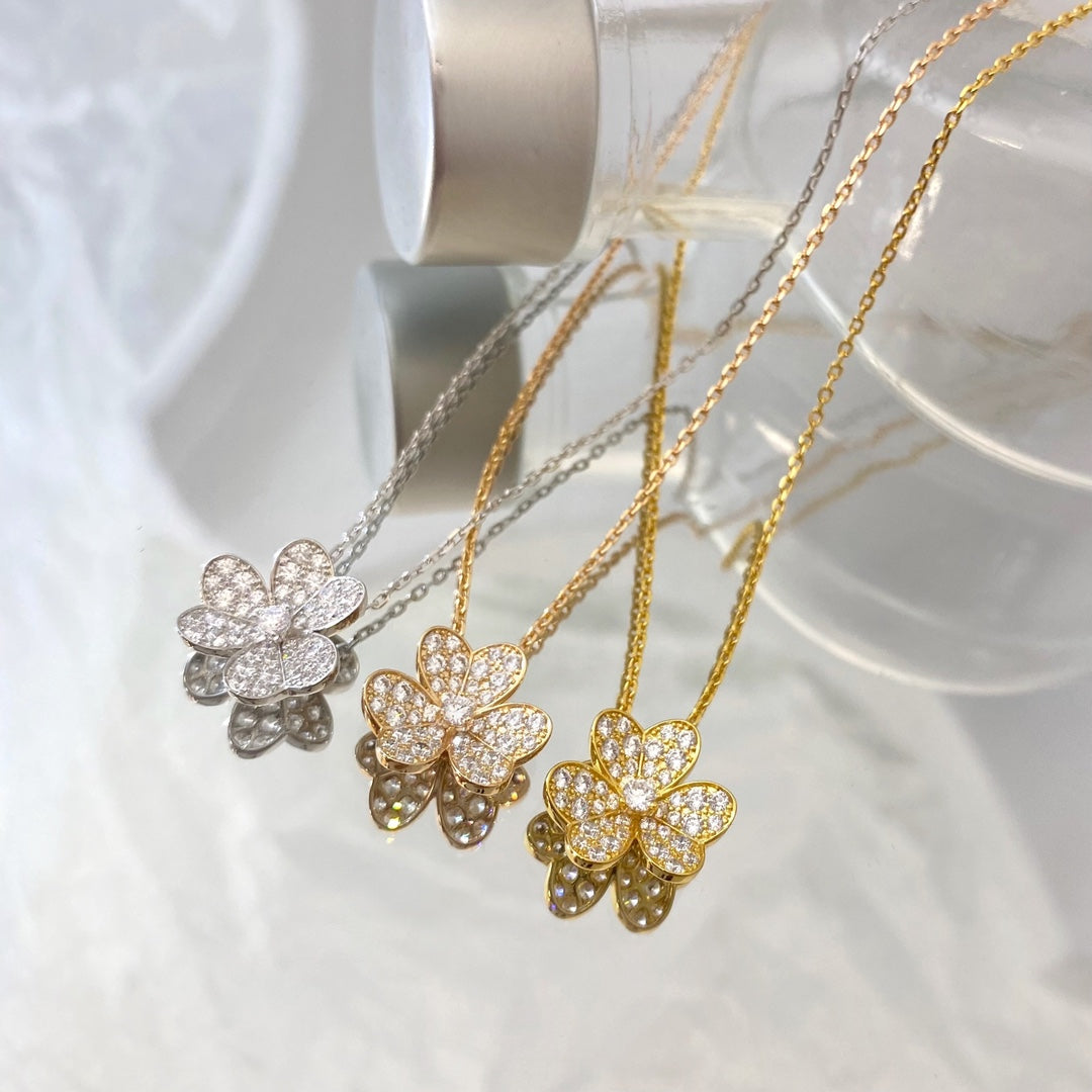 [OAKJURI Jewelry]FLOWER DIAMOND NECKLACE