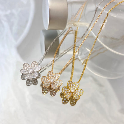 [OAKJURI Jewelry]FLOWER DIAMOND NECKLACE