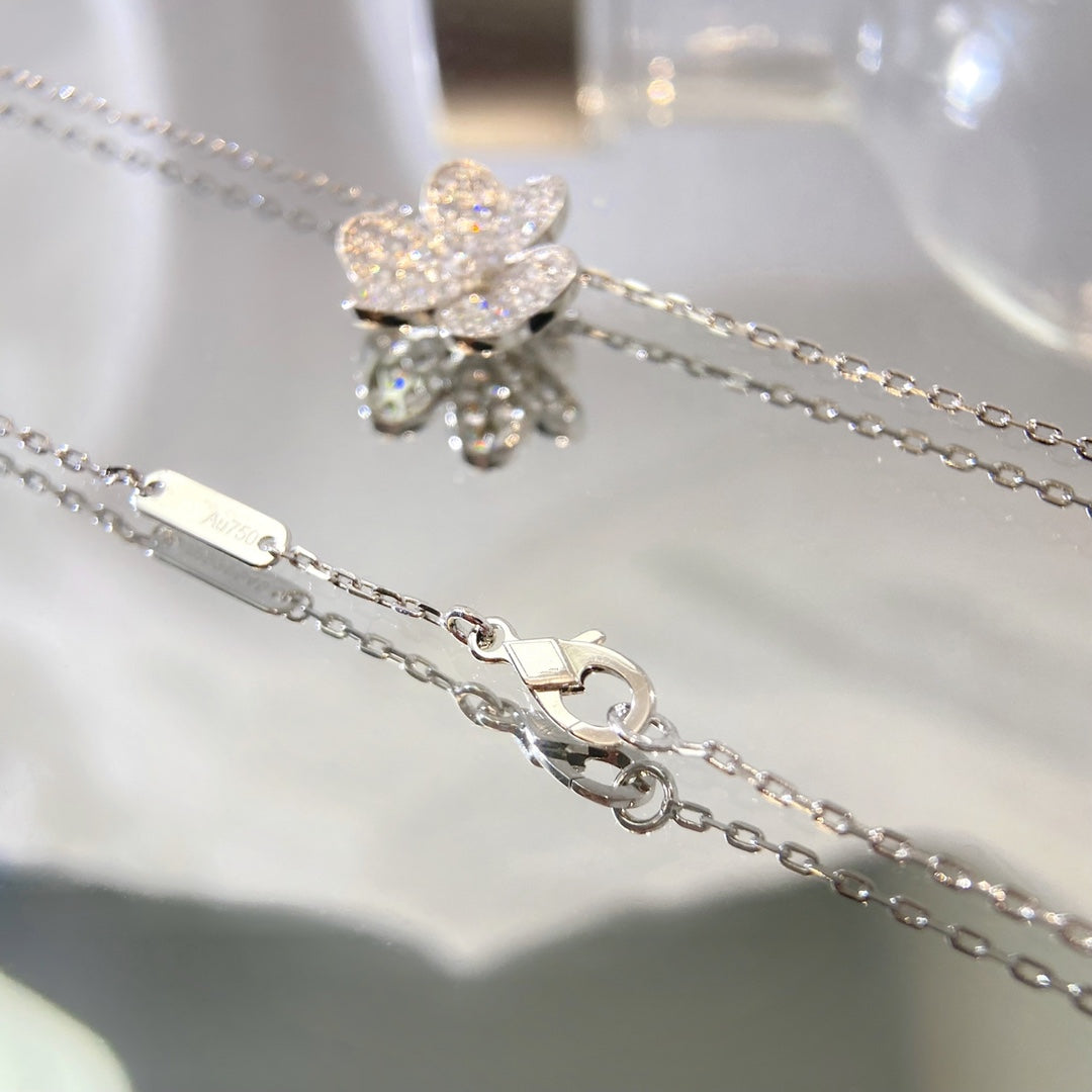 [OAKJURI Jewelry]FLOWER DIAMOND NECKLACE