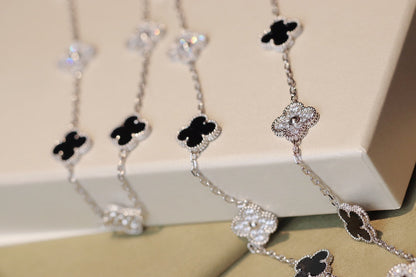 [OAKJURI Jewelry]CLOVER 20 MOTIFS ONYX DIAMOND SILVER