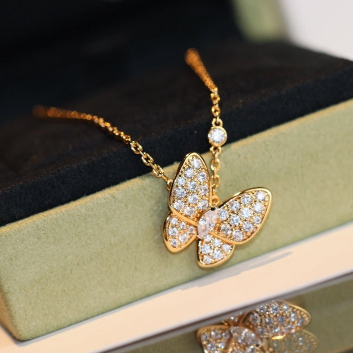 [OAKJURI Jewelry]BUTTERFLY DIAMOND NECKLACE