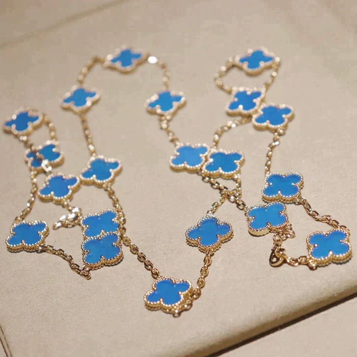 [OAKJURI Jewelry]CLOVER 20 MOTIFS TURQUOISE GOLD