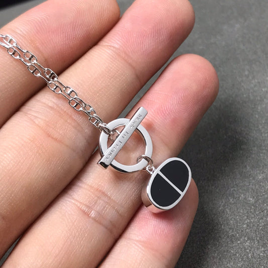 [OAKJURI Jewelry]CHAINE VERSO BLACK CERAMIC  NECKLACE