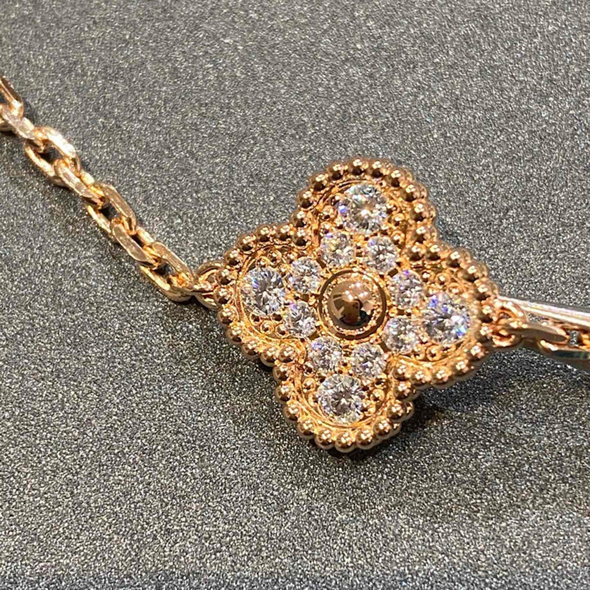 [OAKJURI Jewelry] CLOVER 5 MOTIF FULL DIAMOND BRACELET COLLECTION