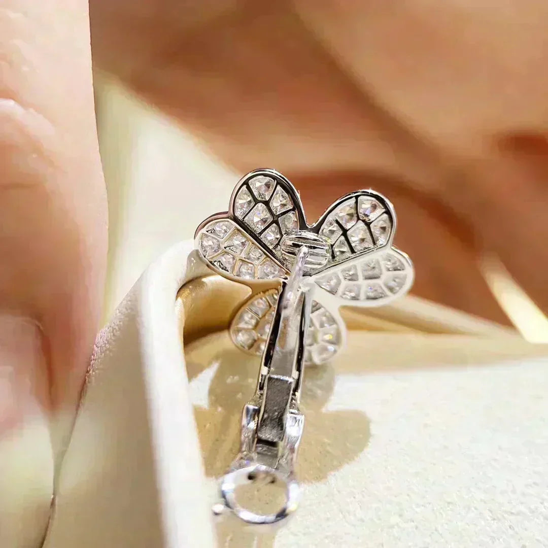 [OAKJURI Jewelry]CLOVER COMOS DIAMOND EARRINGS SILVER