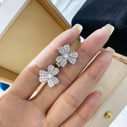 [OAKJURI Jewelry]CLOVER COMOS DIAMOND EARRINGS SILVER