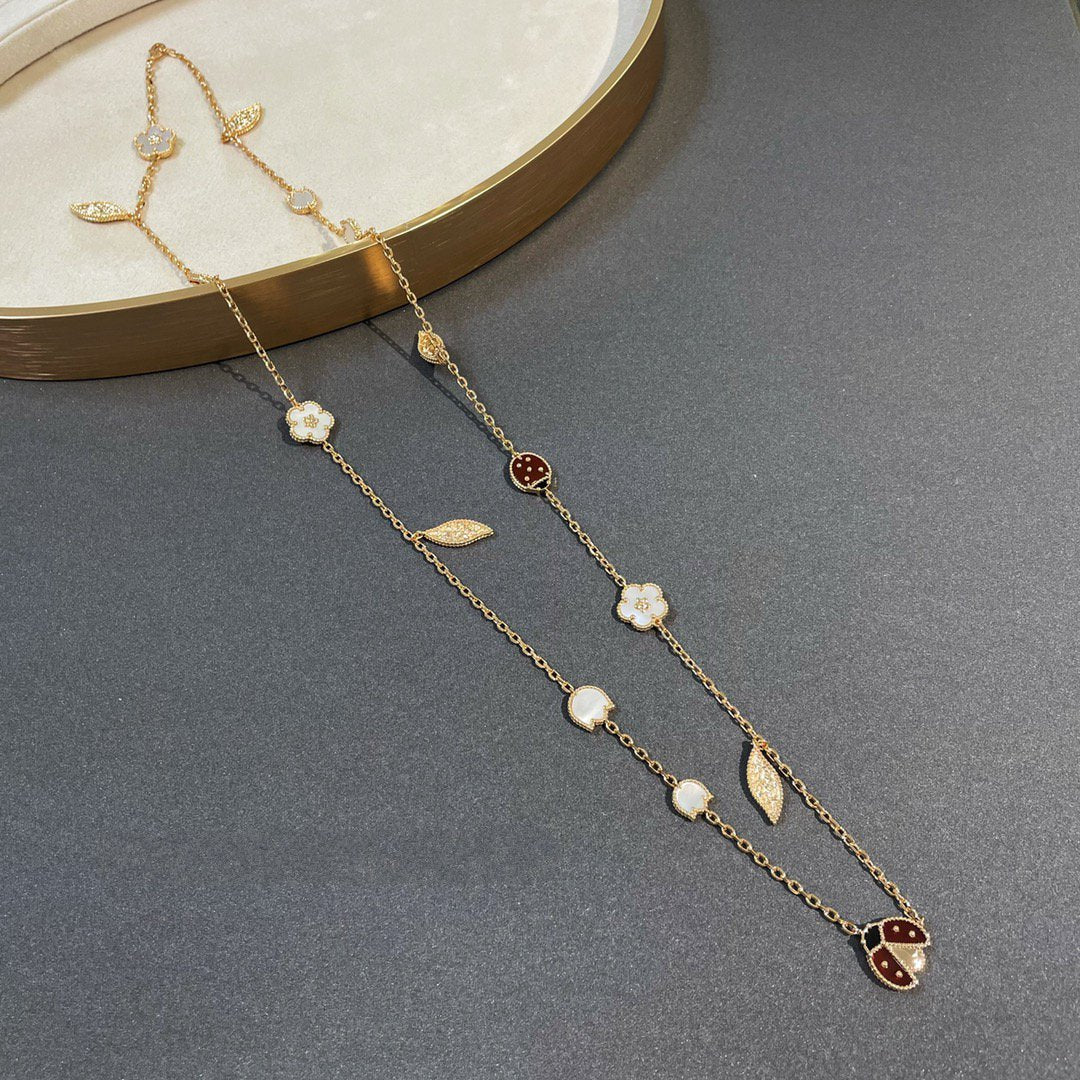 [OAKJURI Jewelry]LUCKY SPRING 15 MOTIFS GOLD NECKLACE