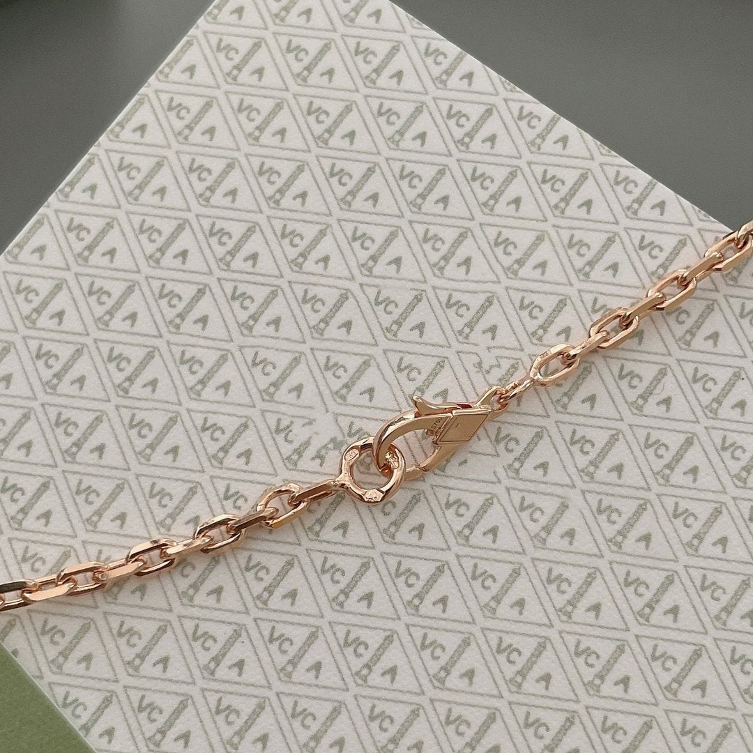 [OAKJURI Jewelry]LUCKY SPRING 15 MOTIFS ROSE GOLD NECKLACE