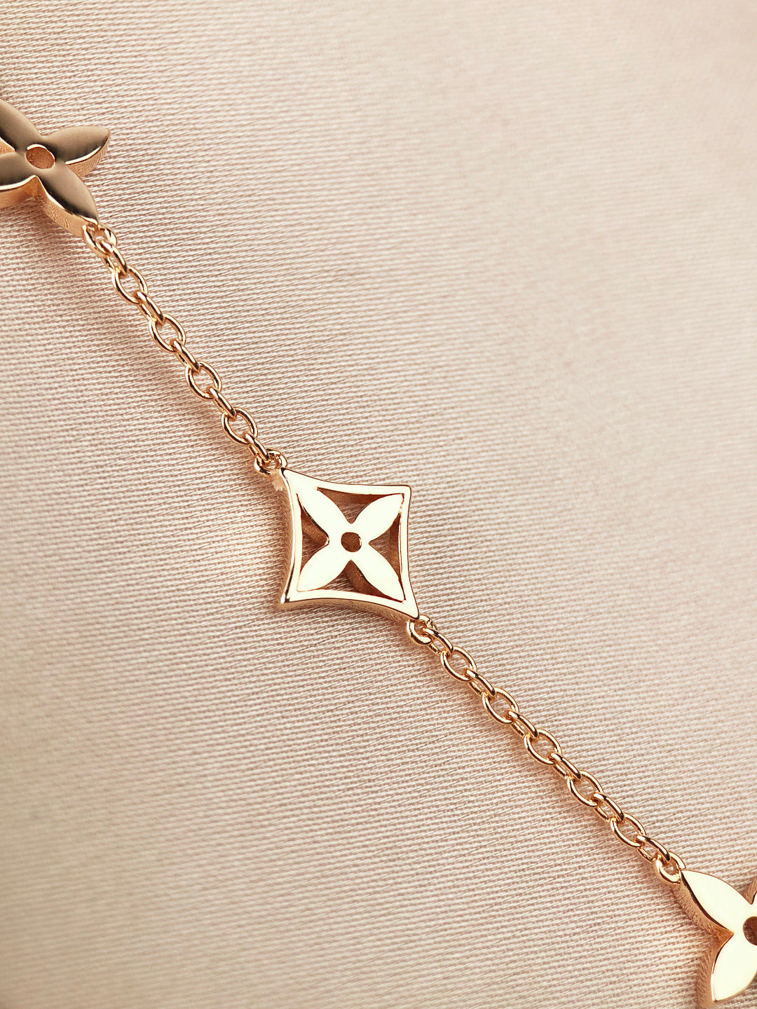 [OAKJURI Jewelry]STAR AND SUN 7 MOTIFS GOLD BRACELET