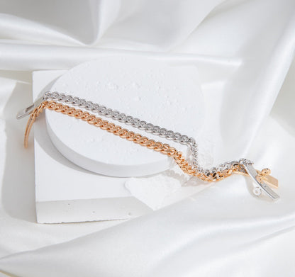[OAKJURI Jewelry]KELLY CHAIN SILVER DIAMOND BRACELET
