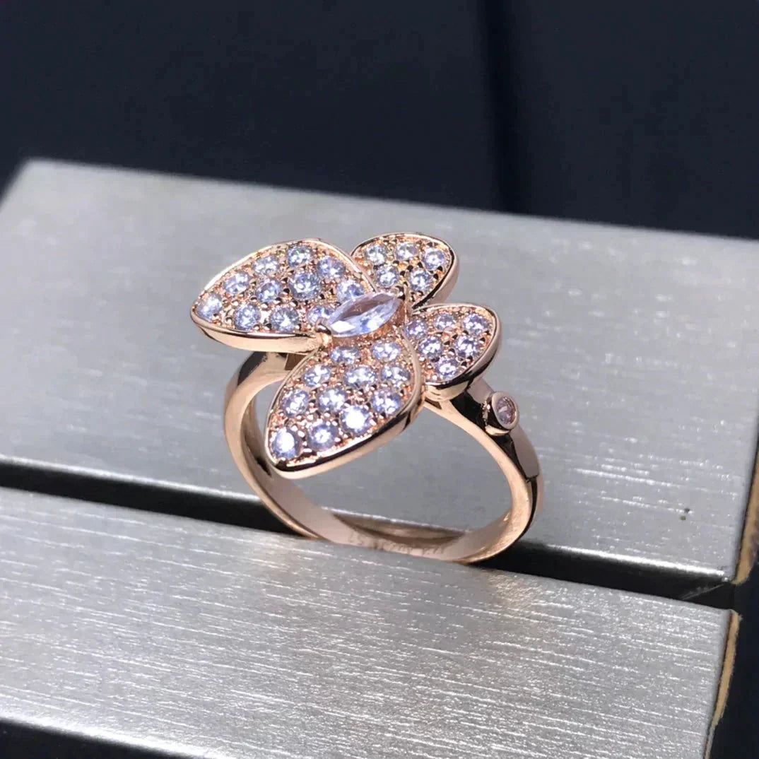 [OAKJURI Jewelry]BUTTERFLY PINK GOLD DIAMOND RING