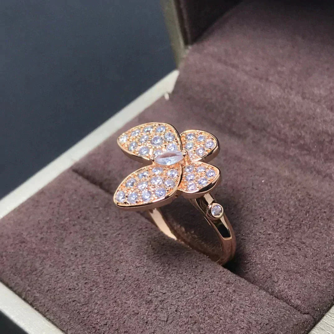 [OAKJURI Jewelry]BUTTERFLY PINK GOLD DIAMOND RING