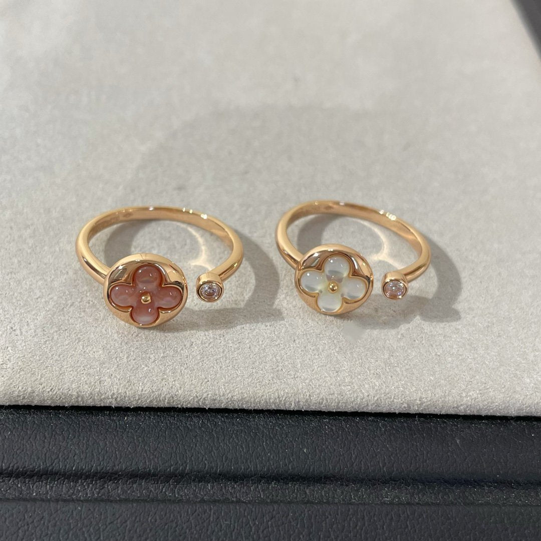 [OAKJURI Jewelry]SUN 1 DIAMOND PINK MOP RING