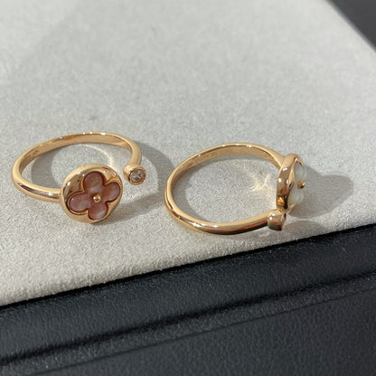 [OAKJURI Jewelry]SUN 1 DIAMOND PINK MOP RING