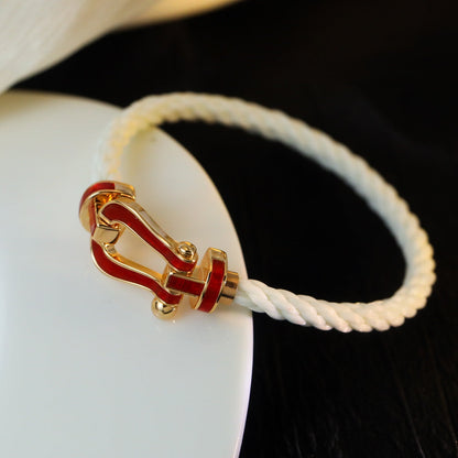 [OAKJURI Jewelry]FORCE 10 WHITE TEXTILE DIAMOND PAVED