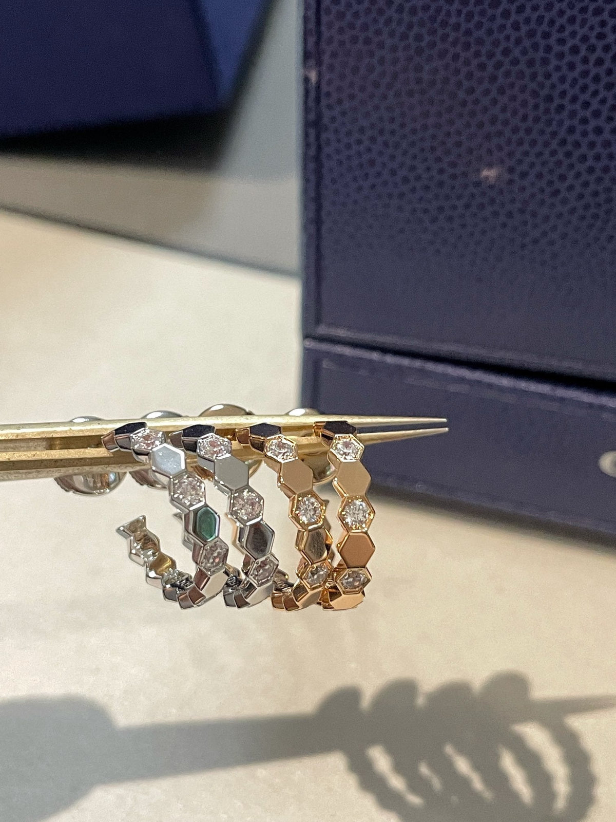 [OAKJURI Jewelry]Hollow Design Four-Leaf Clover Flower Shape Ring
