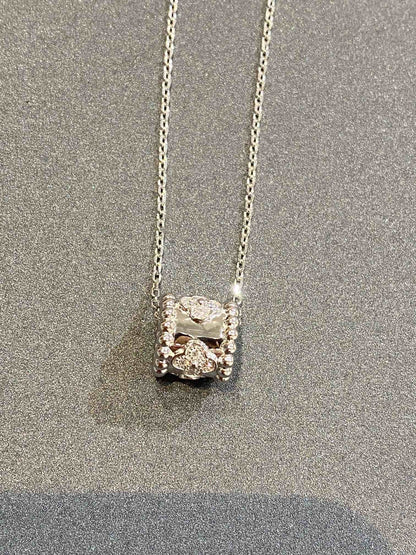 [OAKJURI Jewelry]PERLEE PEDANT SIVLER DIAMOND NECKLACE
