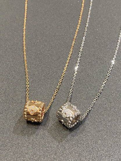 [OAKJURI Jewelry]PERLEE PEDANT SIVLER DIAMOND NECKLACE
