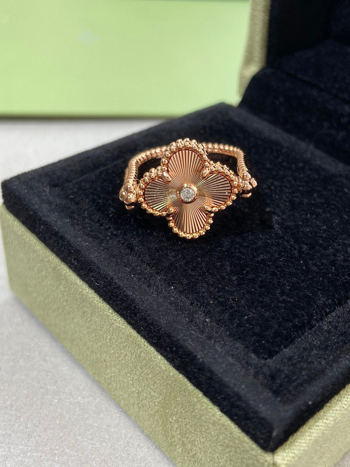 [OAKJURI Jewelry]CLOVER RIVERSIBLE RING ROSE GOLD COLLECTION