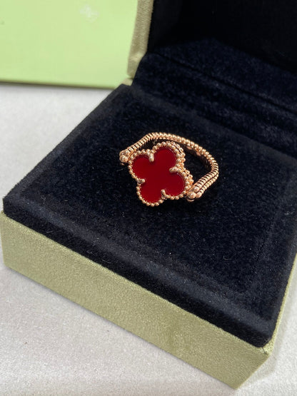 [OAKJURI Jewelry]CLOVER RIVERSIBLE RING ROSE GOLD COLLECTION