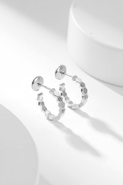 [OAKJURI Jewelry]BEE LOVE DIAMOND HOOP EARRINGS