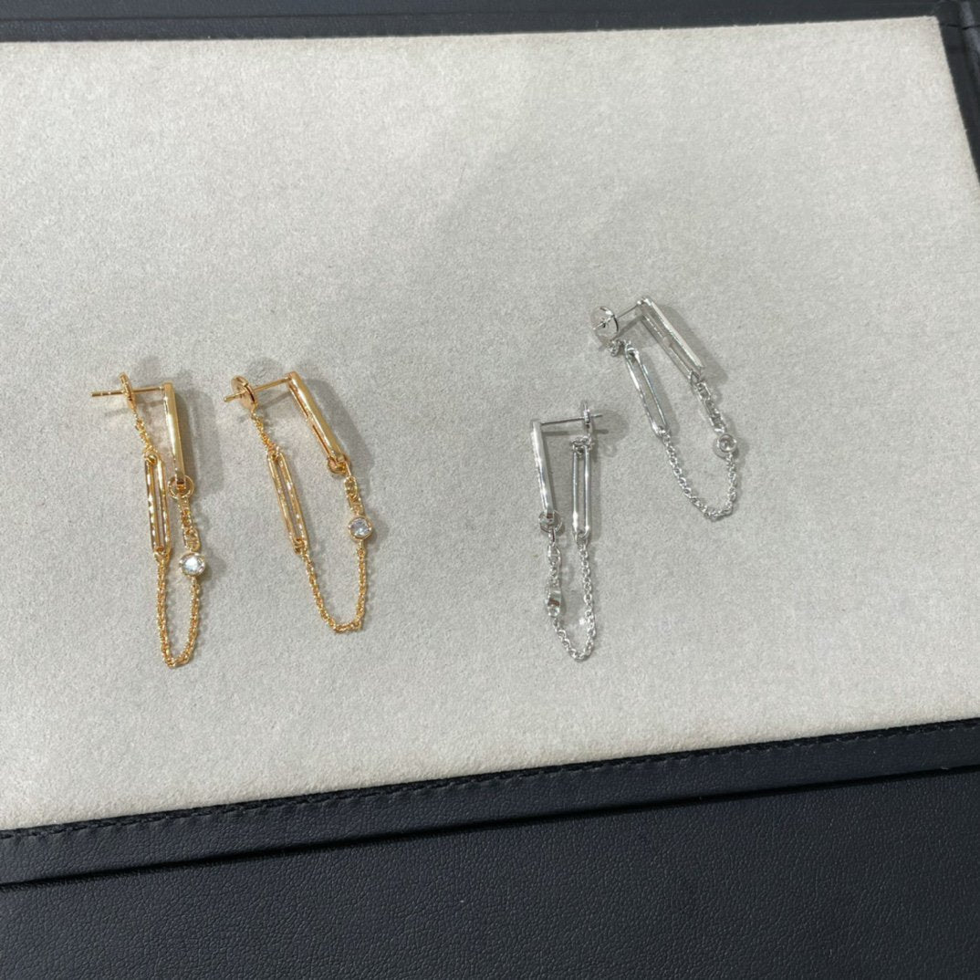 [OAKJURI Jewelry]CHAINE CHAOS DIAMOND DROP EARRINGS