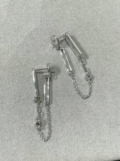 [OAKJURI Jewelry]CHAINE CHAOS DIAMOND DROP EARRINGS