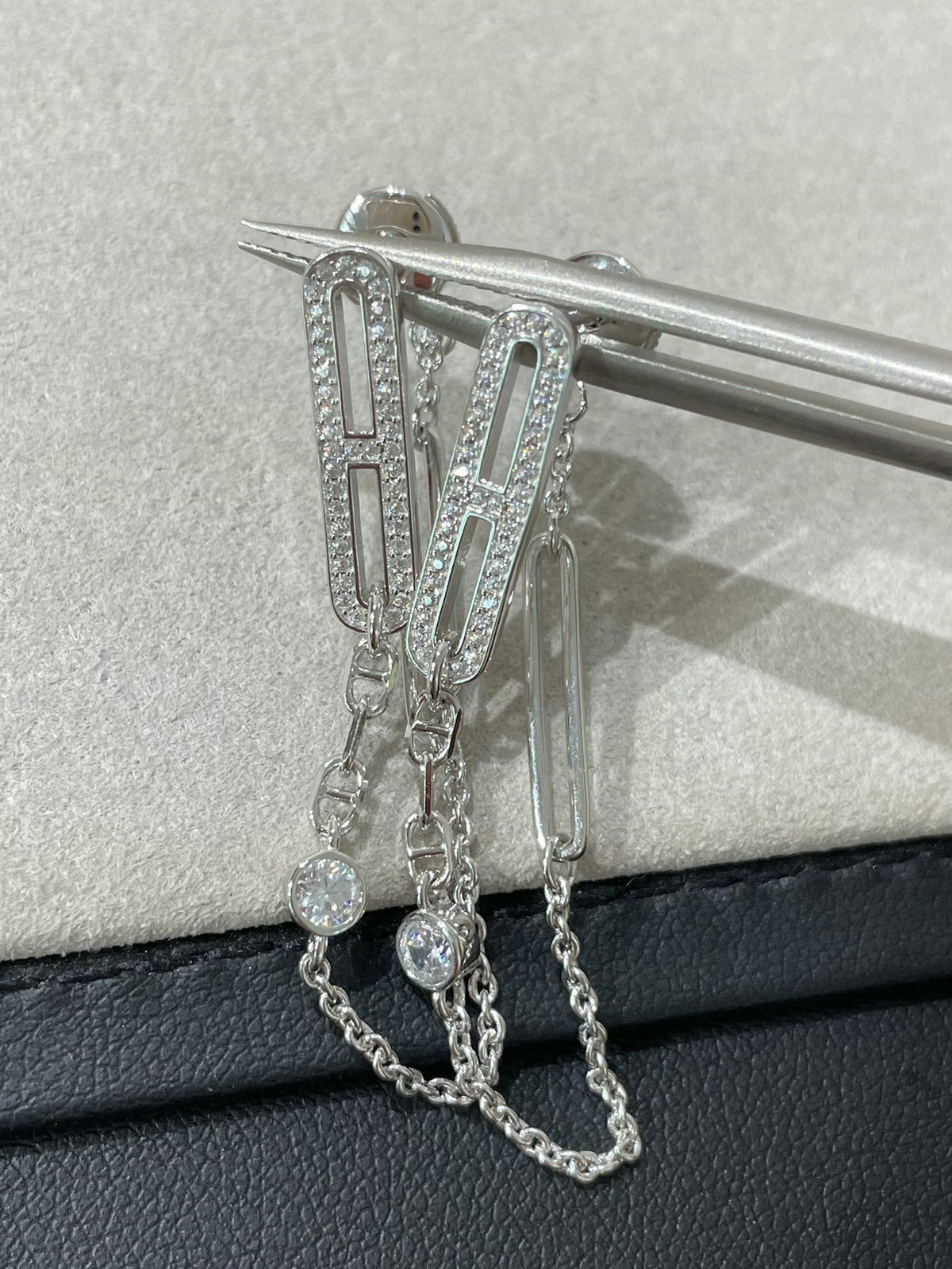 [OAKJURI Jewelry]CHAINE CHAOS DIAMOND DROP EARRINGS