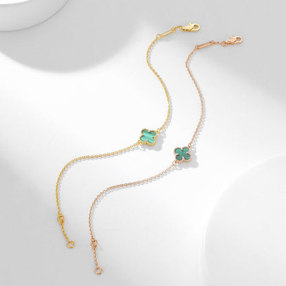 [OAKJURI Jewelry]CLOVER BRACELET MALACHITE 1 MOTIF