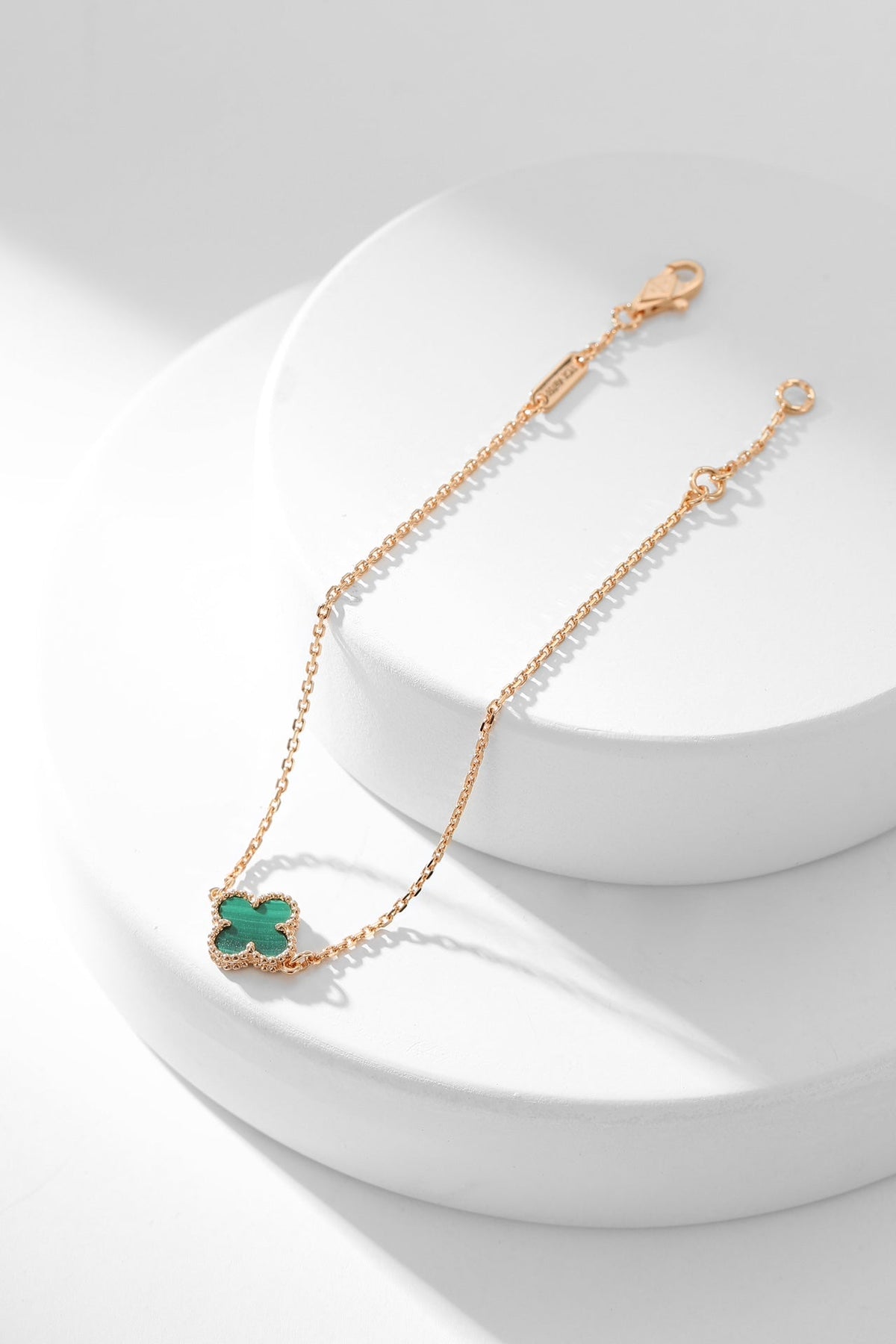 [OAKJURI Jewelry]CLOVER BRACELET MALACHITE 1 MOTIF