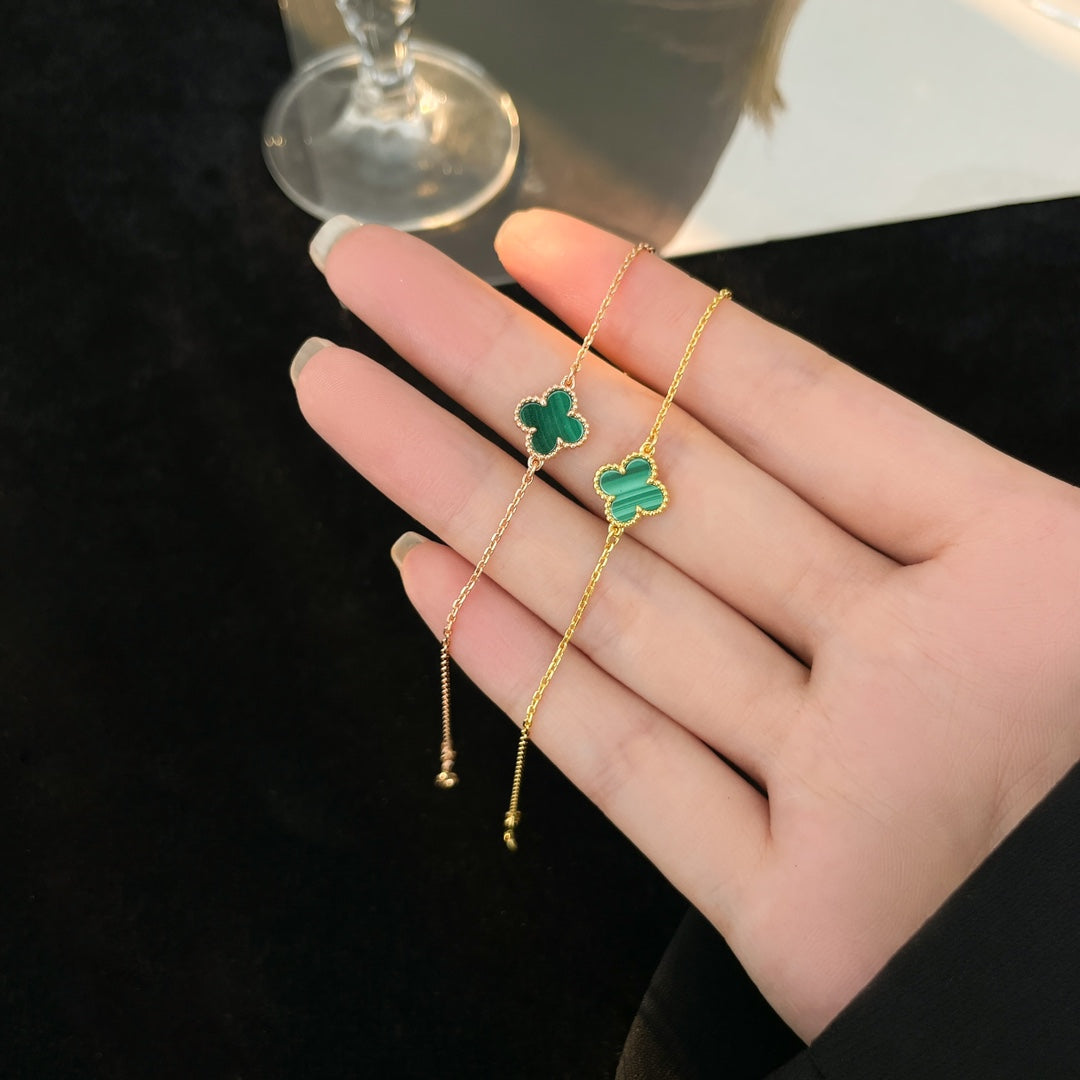[OAKJURI Jewelry]CLOVER BRACELET MALACHITE 1 MOTIF