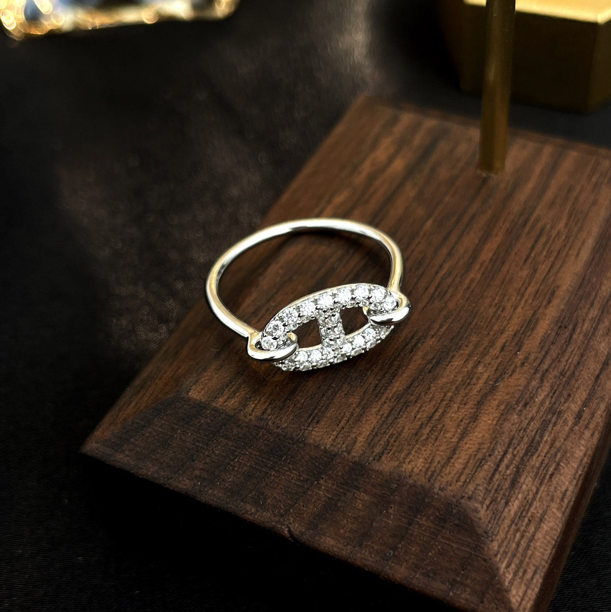 [OAKJURI Jewelry]RONDE SMALL SILVER DIAMOND RING