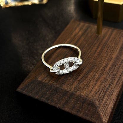 [OAKJURI Jewelry]RONDE SMALL SILVER DIAMOND RING