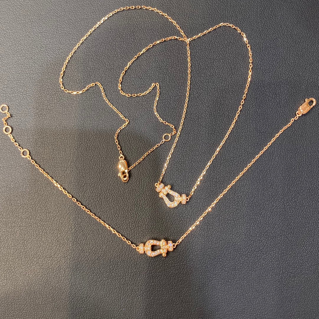[OAKJURI Jewelry]FORCE 10 DIAMOND PINK GOLD NECKLACE MINI MODEL