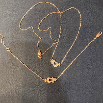 [OAKJURI Jewelry]FORCE 10 DIAMOND PINK GOLD NECKLACE MINI MODEL