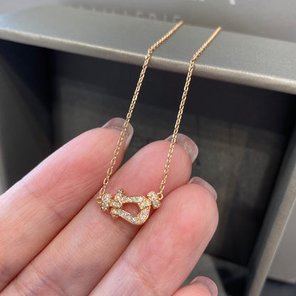 [OAKJURI Jewelry]FORCE 10 DIAMOND PINK GOLD NECKLACE MINI MODEL