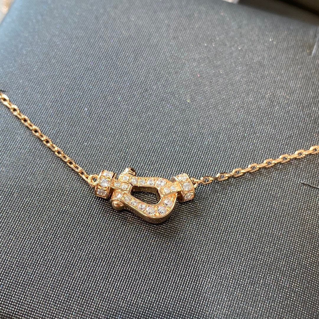 [OAKJURI Jewelry]FORCE 10 DIAMOND PINK GOLD NECKLACE MINI MODEL