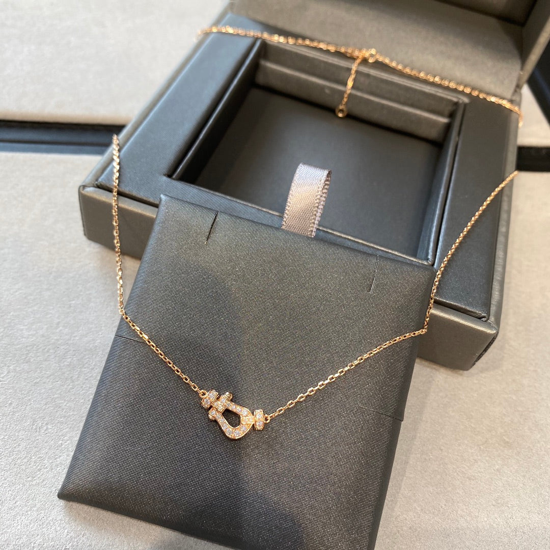 [OAKJURI Jewelry]FORCE 10 DIAMOND PINK GOLD NECKLACE MINI MODEL