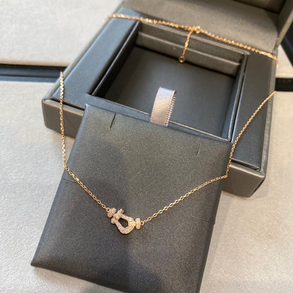 [OAKJURI Jewelry]FORCE 10 DIAMOND PINK GOLD NECKLACE MINI MODEL