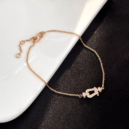 [OAKJURI Jewelry]FORCE 10 FULL DIAMOND BUCKLE CHAIN LINK MINI MODEL