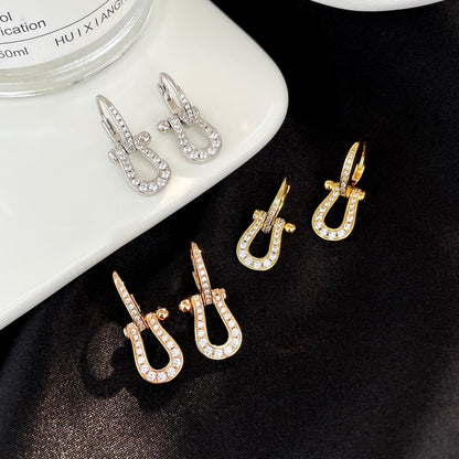 [OAKJURI Jewelry]FORCE 10 FULL DIAMOND DROP EARRINGS MEDIUM MODEL