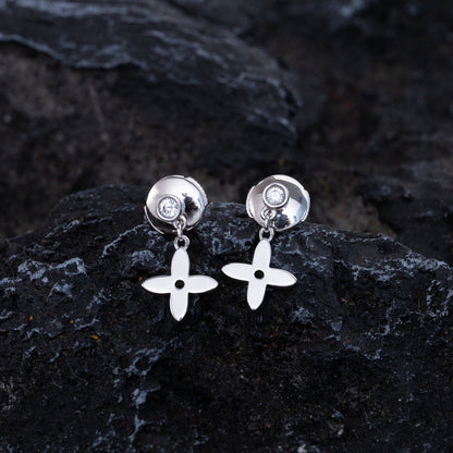 [OAKJURI Jewelry]VIDYLLE SILVER DIAMOND MINI DROP EARRINGS