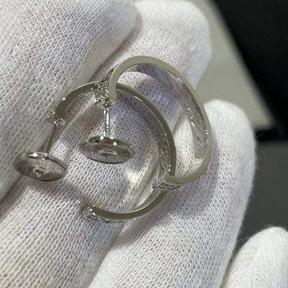 [OAKJURI Jewelry] LOVE EARRINGS 3.6MM DIAMOND PAVED